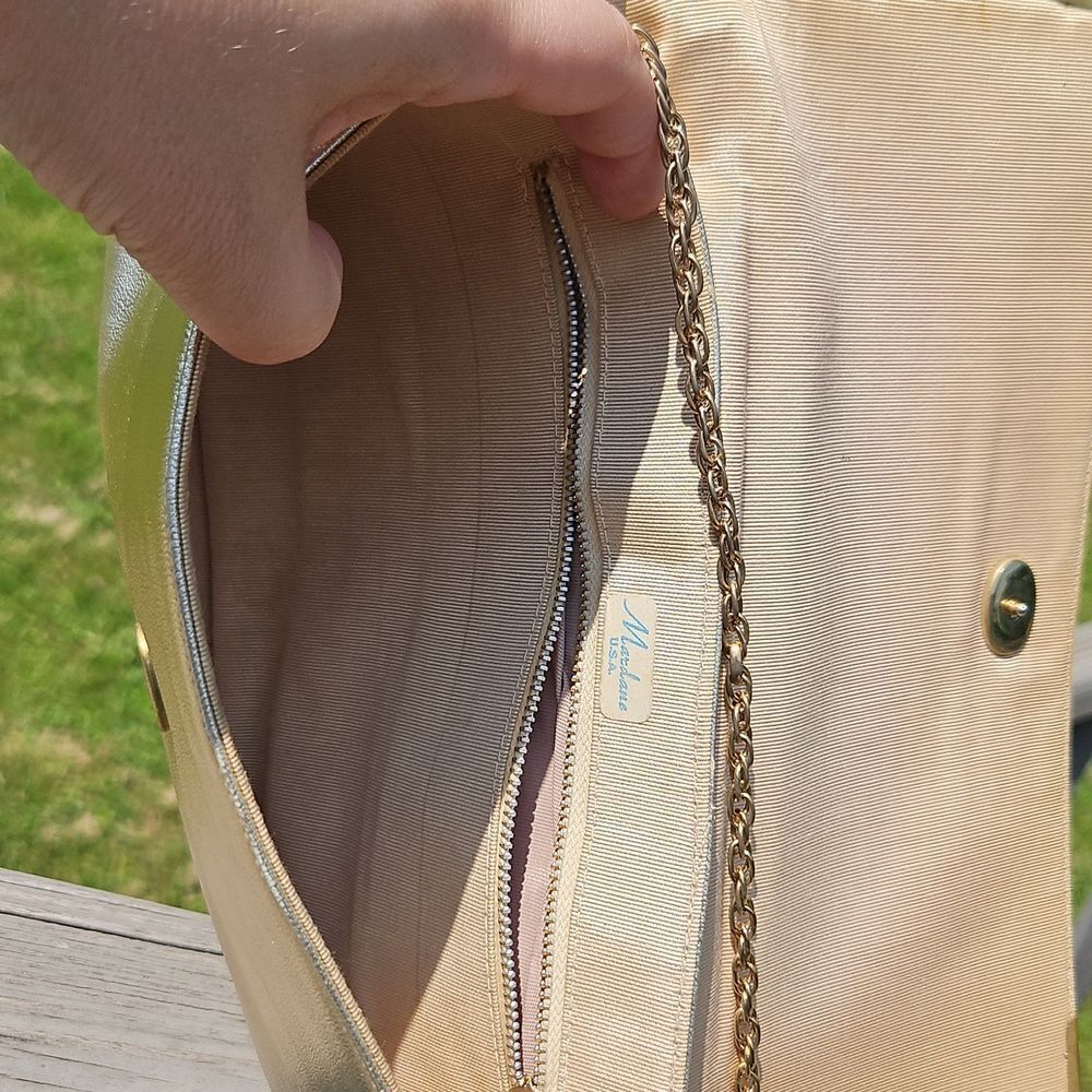 Vintage Mardane USA Gold Foil Convertible Clutch Shoulder Bag - Picture 4 of 7